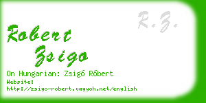 robert zsigo business card